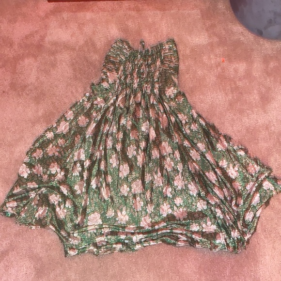 A green and white floral summer dress - Picture 2 of 2